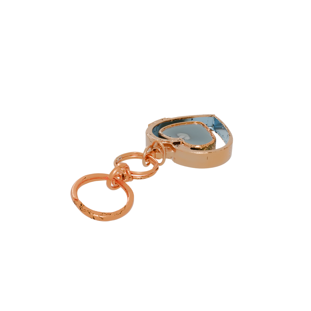 Gold Outline Heart Locket Charm