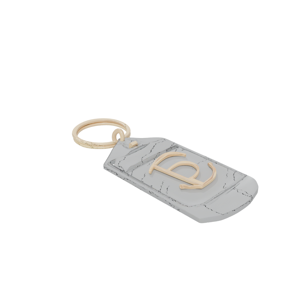 Gold Outline Monogram Initial D