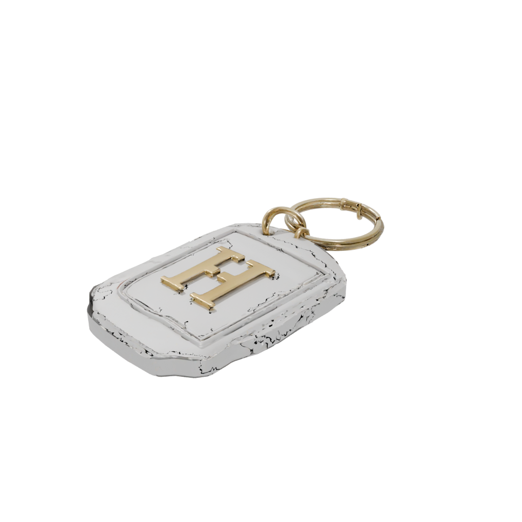 Gold Outline Monogram Initial H