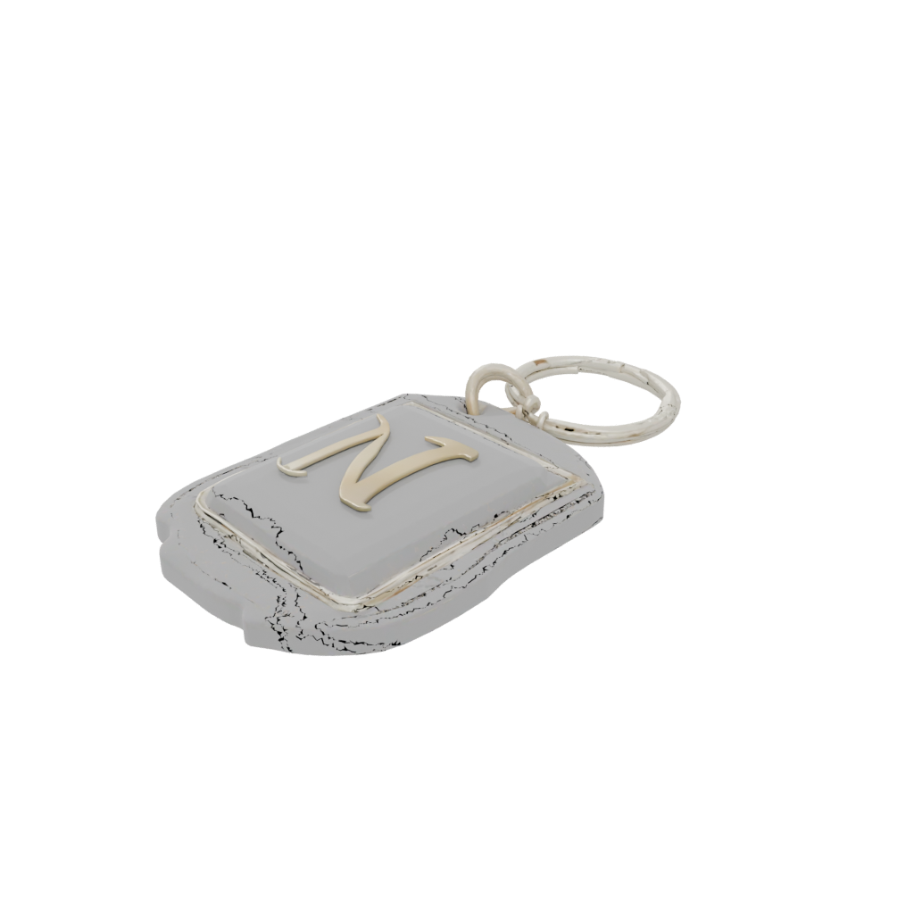 Gold Outline Monogram Initial N