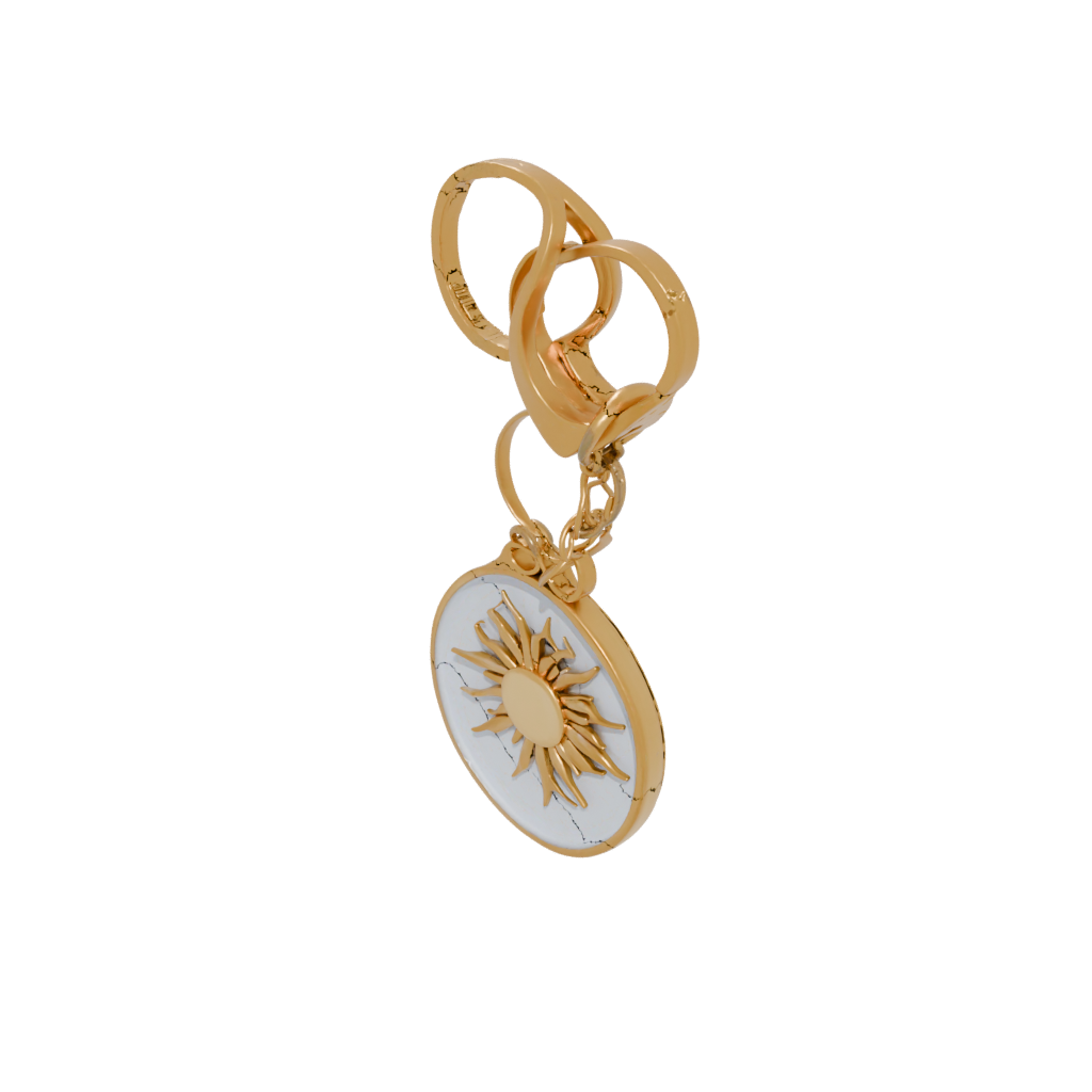 Gold Outline Sun Charm