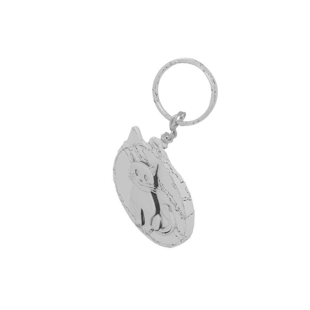 Holiday 3D Cat Silhouette Charm