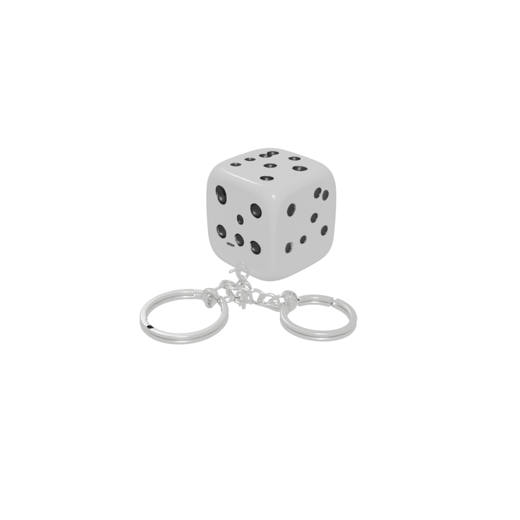 Holiday 3D Dice Holder Keychain