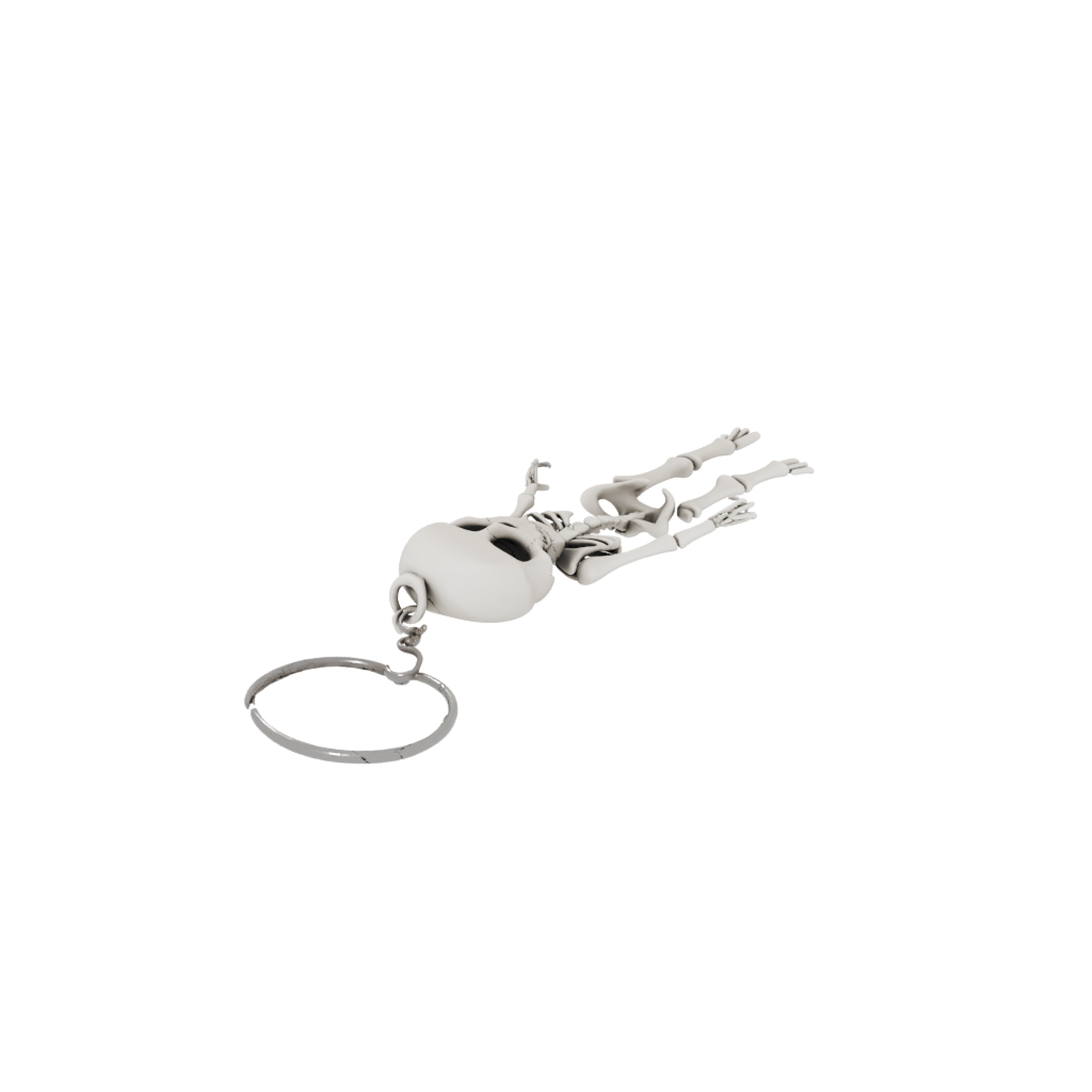 Holiday 3D Key Skeleton Charm