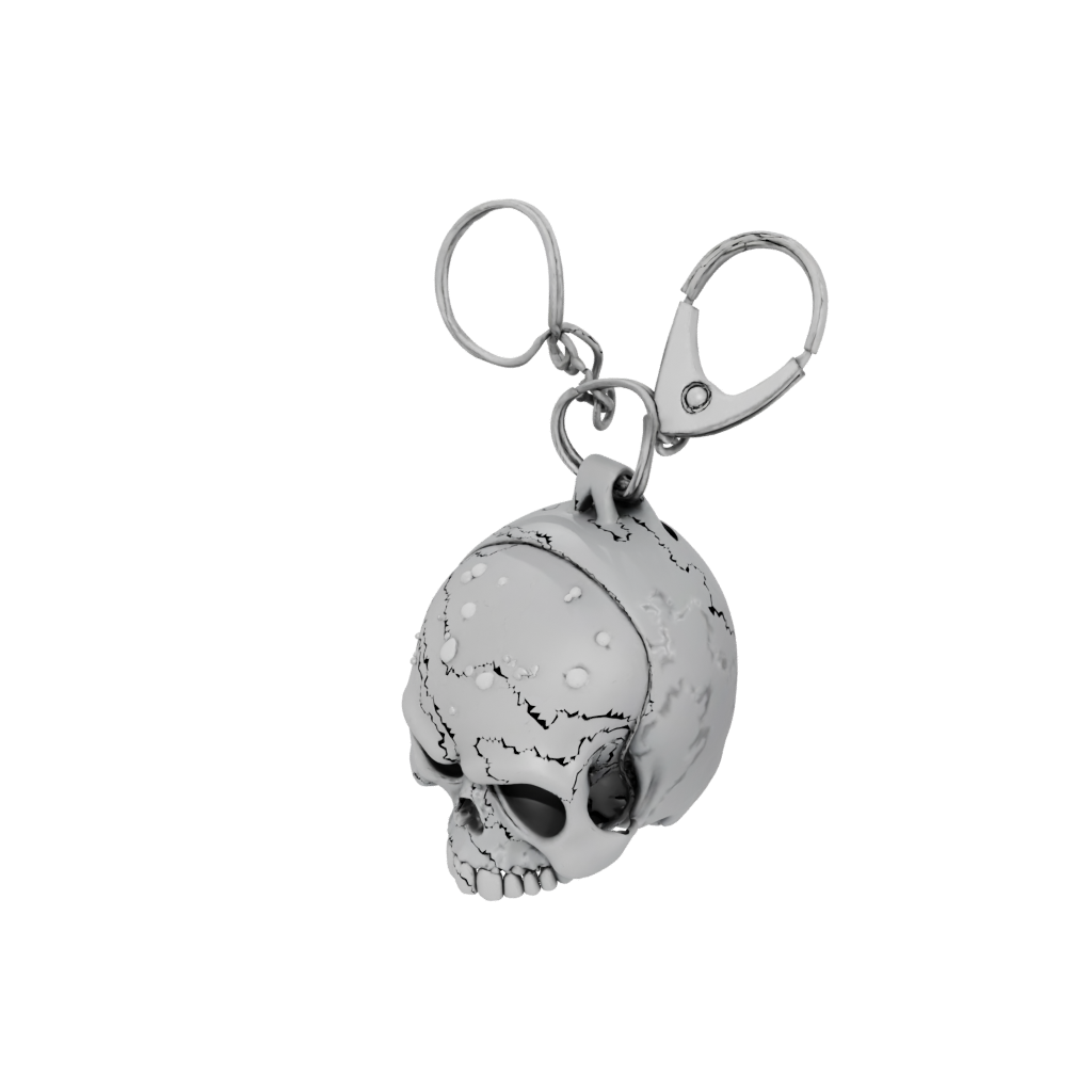 Holiday 3D Skull Charm