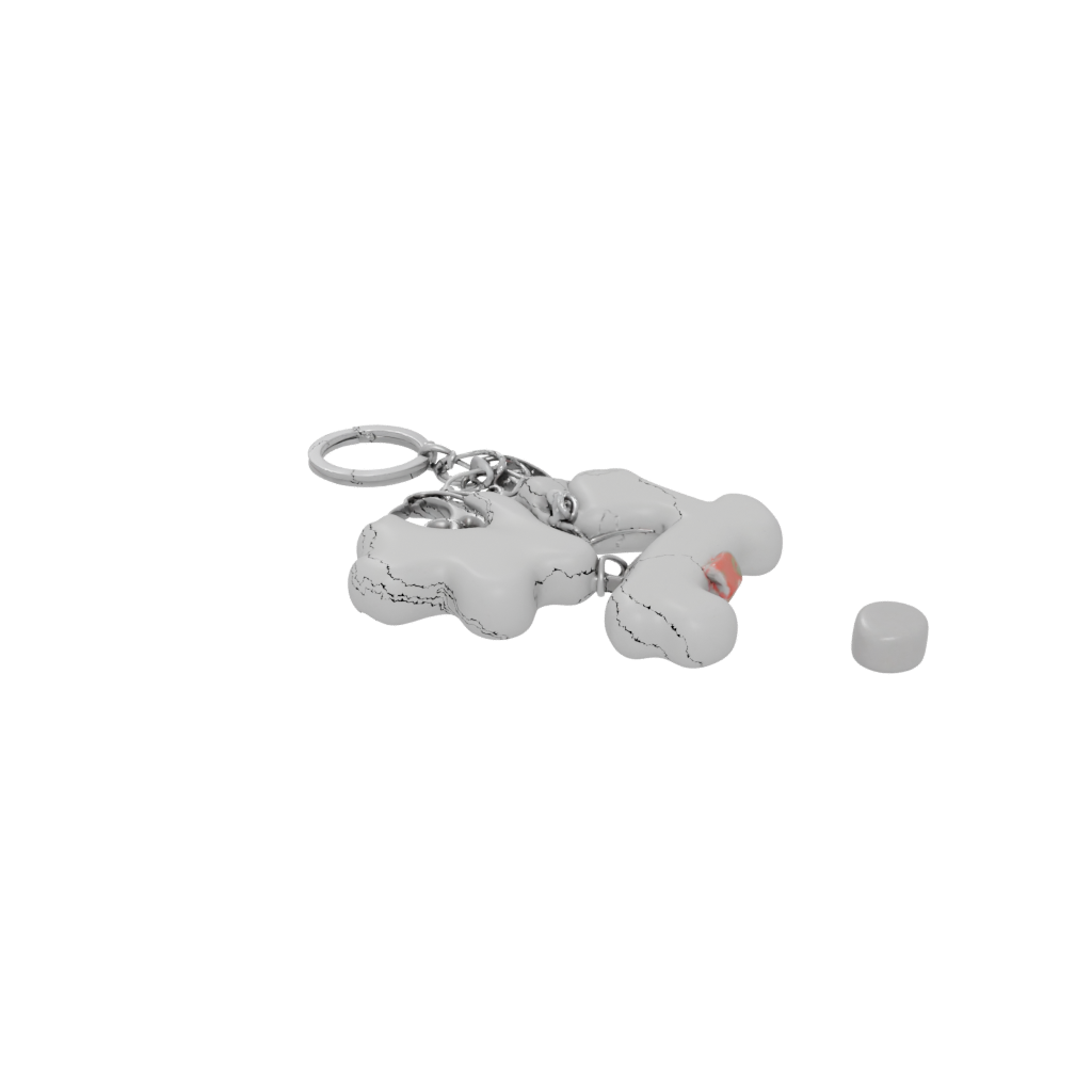 Holiday Layered Dog Bone Charm