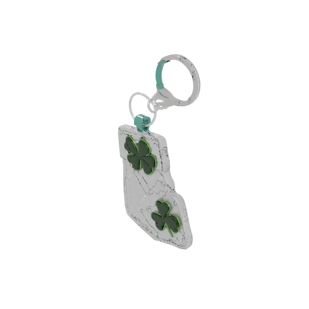 Holiday Layered Four-Leaf Clover Charm