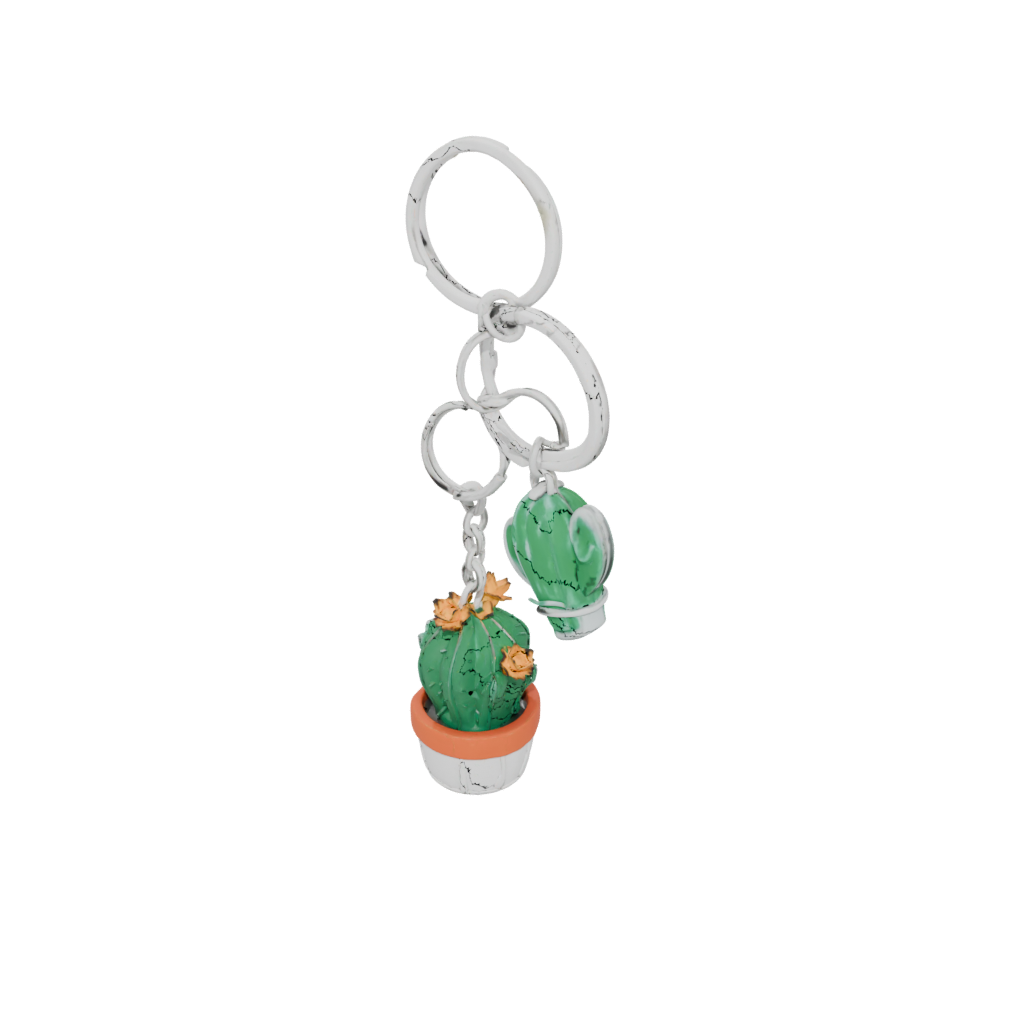 Holiday Layered Mini Cactus Charm