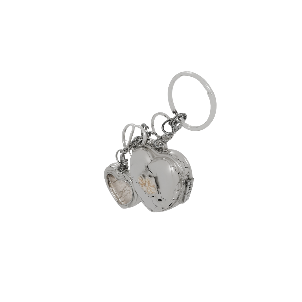 Holiday Outline Heart Locket Charm