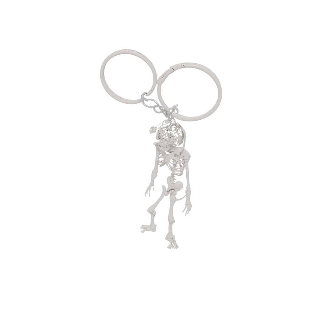 Holiday Outline Key Skeleton Charm