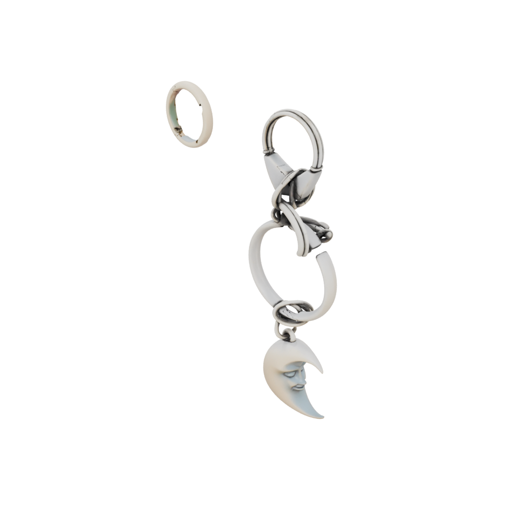 Holiday Outline Moon Crescent Charm