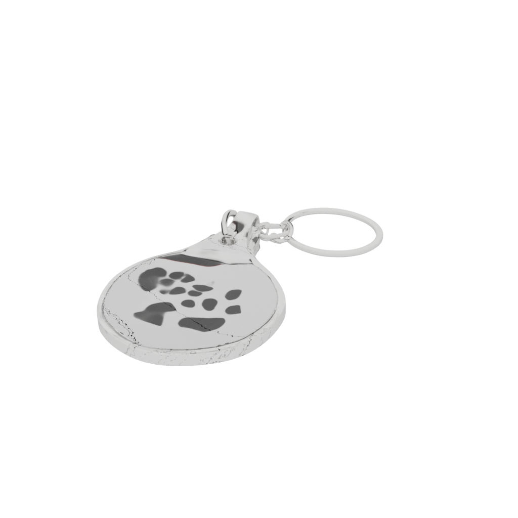 Holiday Outline Paw Print Charm