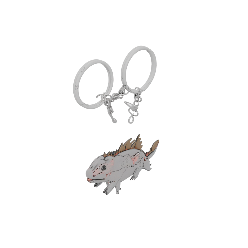 Holiday Outline Tiny Axolotl Charm
