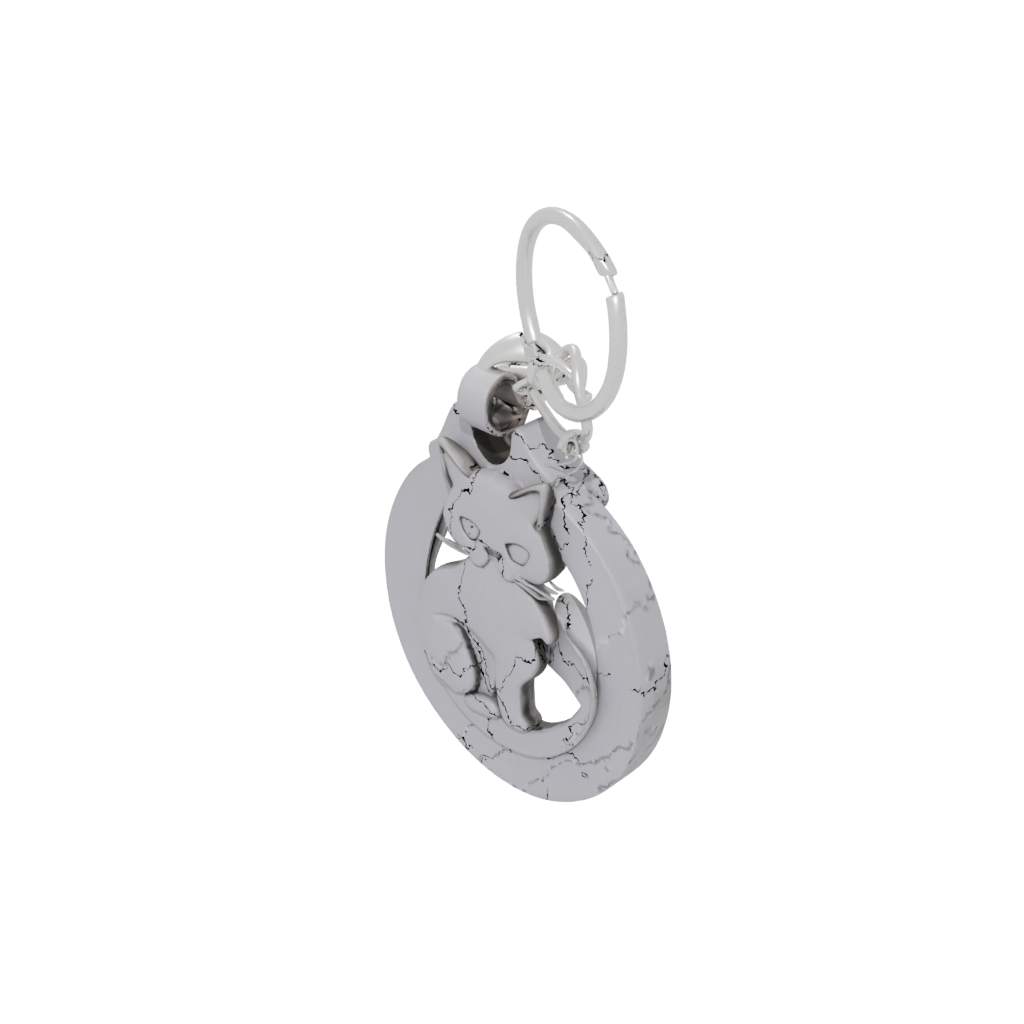 Jumbo 3D Cat Silhouette Charm