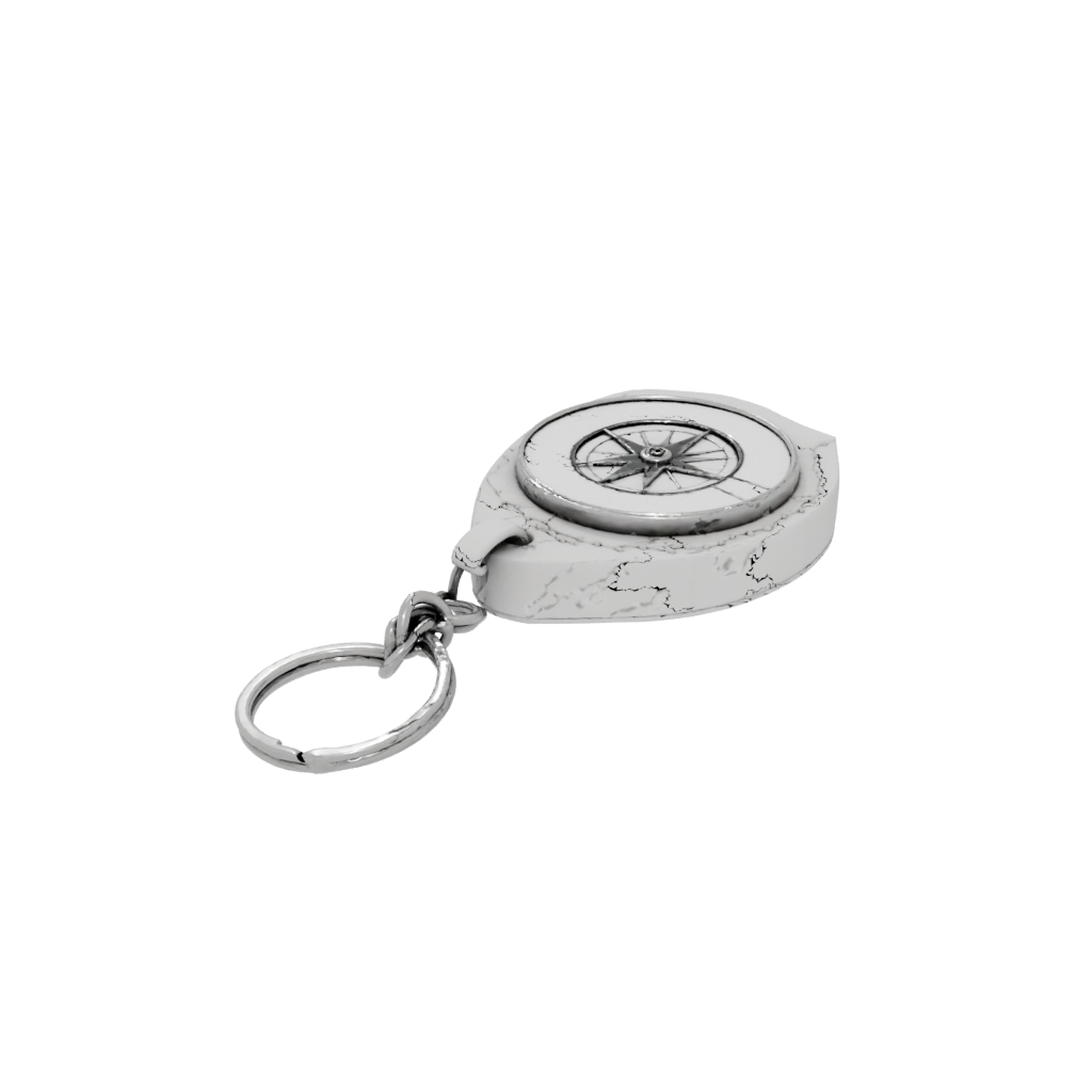 Jumbo 3D Compass Charm