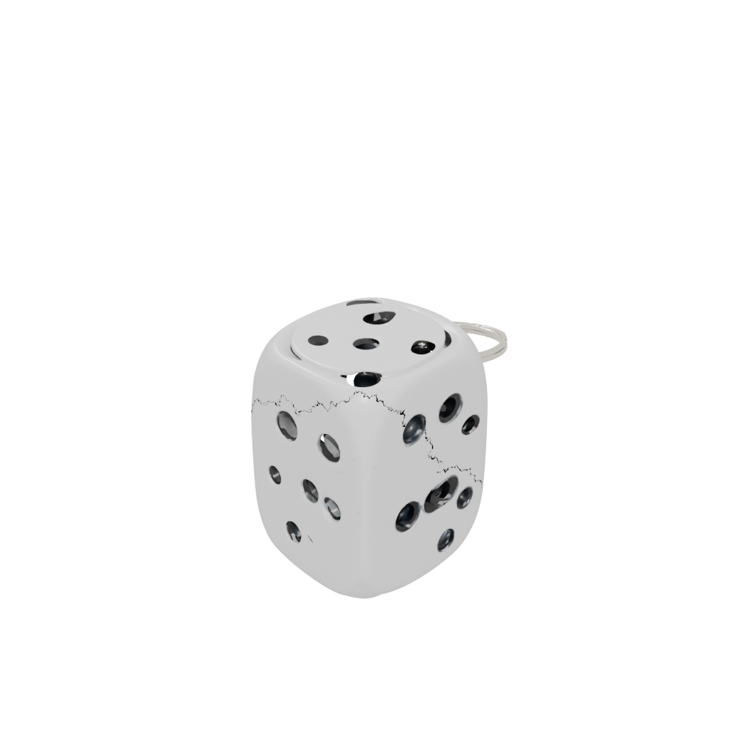 Jumbo 3D Dice Holder Keychain
