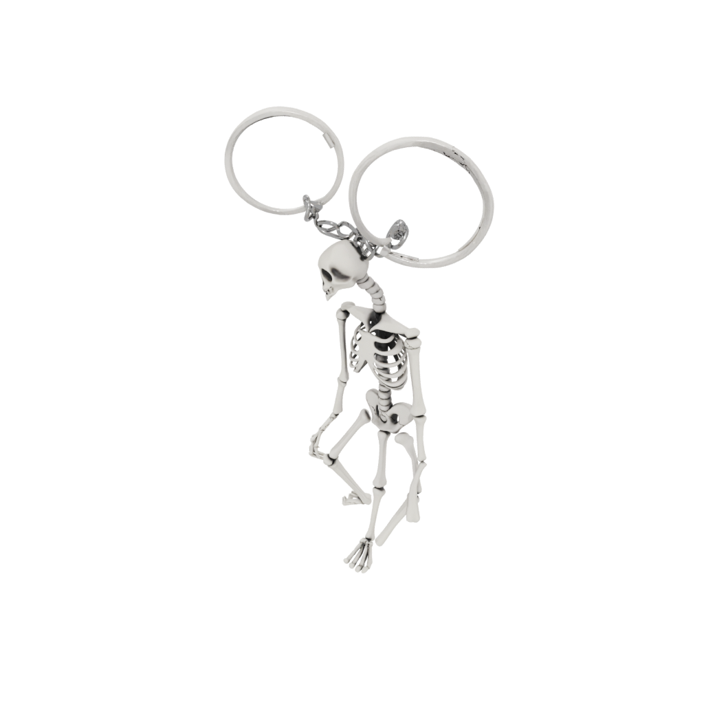 Jumbo Layered Key Skeleton Charm