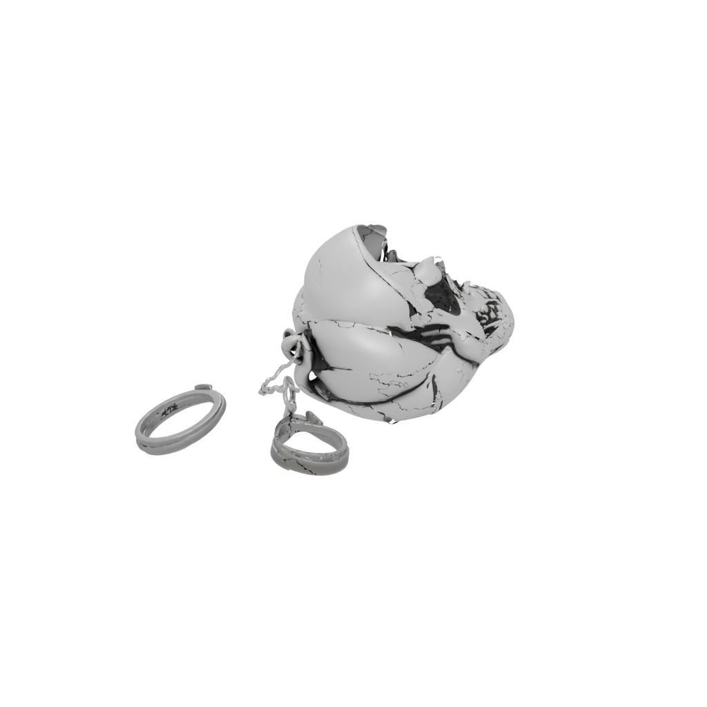 Jumbo Layered Skull Charm