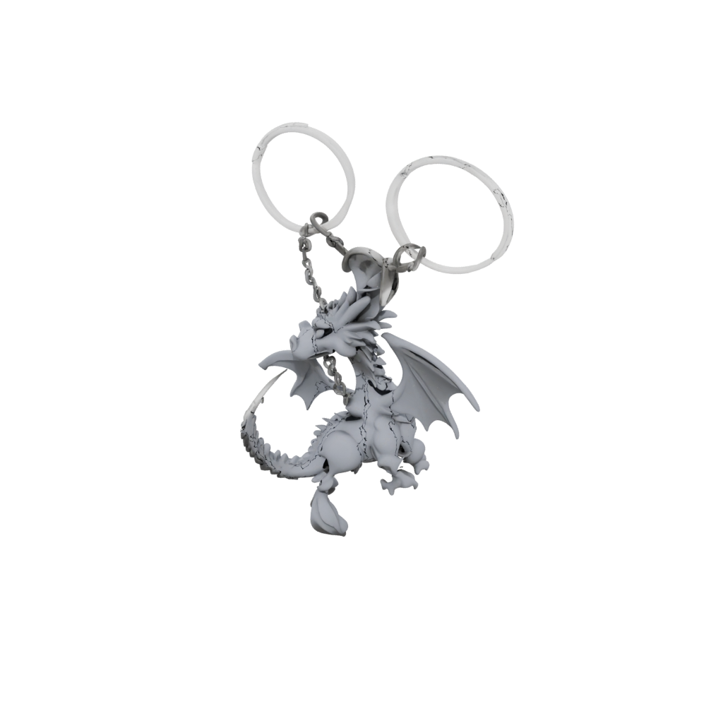 Jumbo Outline Mini Dragon Charm