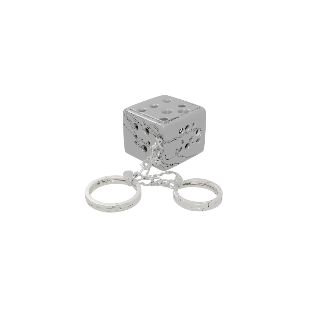Layered Dice Holder Keychain