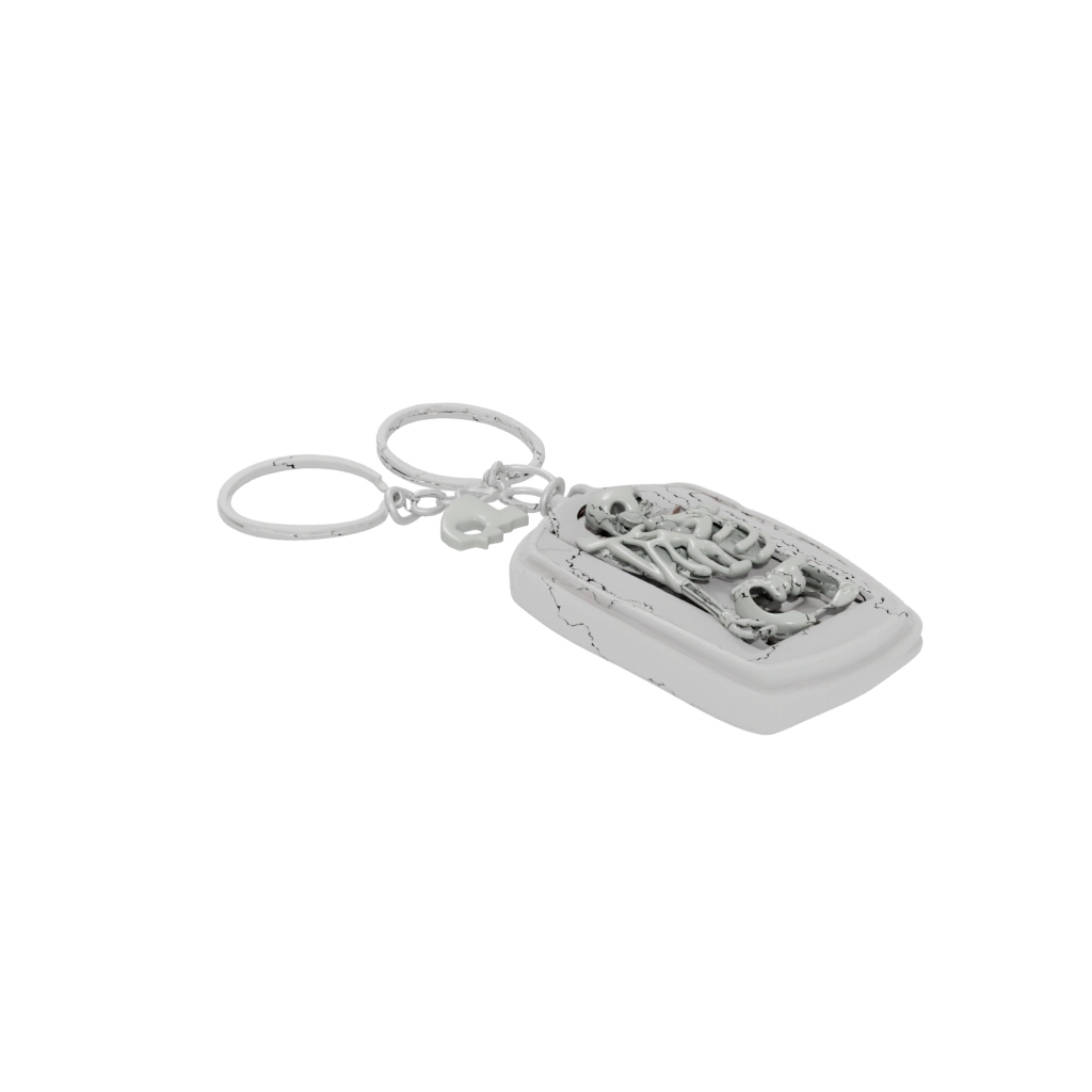 Layered Key Skeleton Charm