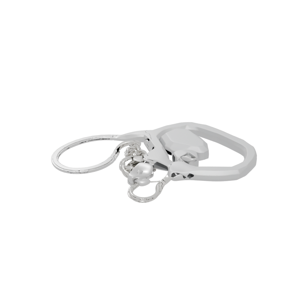 Low-Poly 3D Carabiner Clip