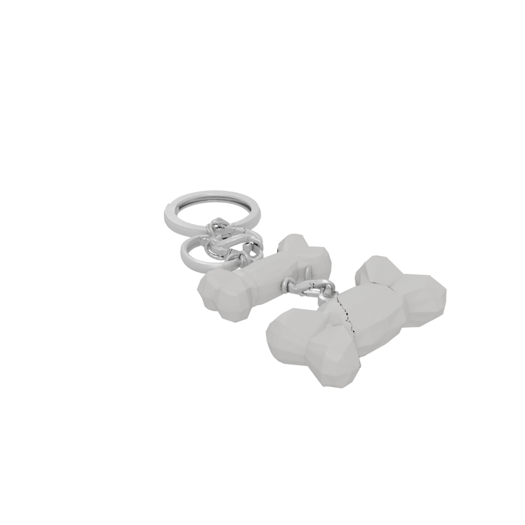 Low-Poly 3D Dog Bone Charm