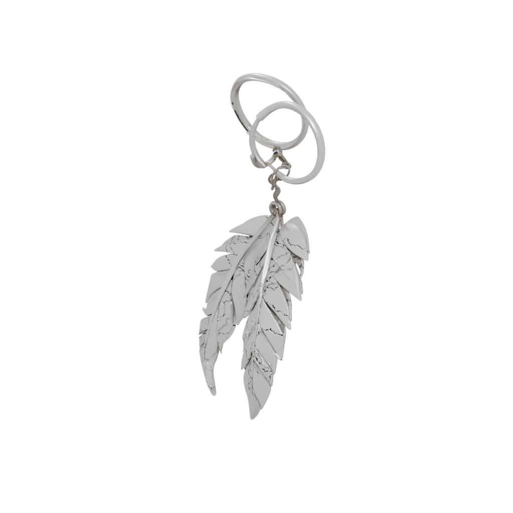 Low-Poly 3D Feather Charm
