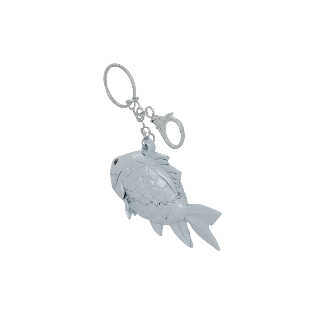 Low-Poly 3D Fish Charm