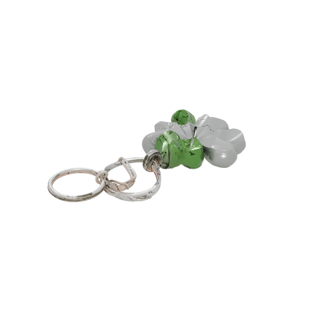 Low-Poly 3D Four-Leaf Clover Charm