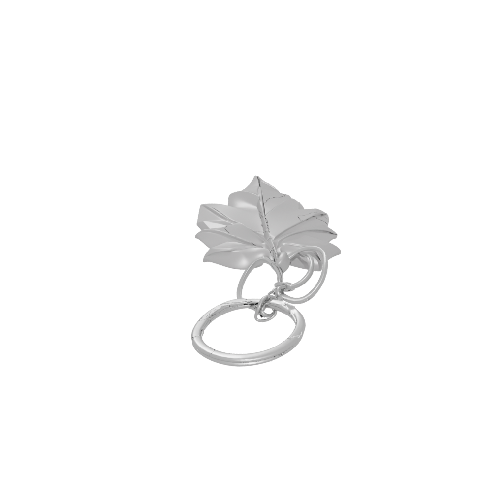 Low-Poly 3D Leaf Charm