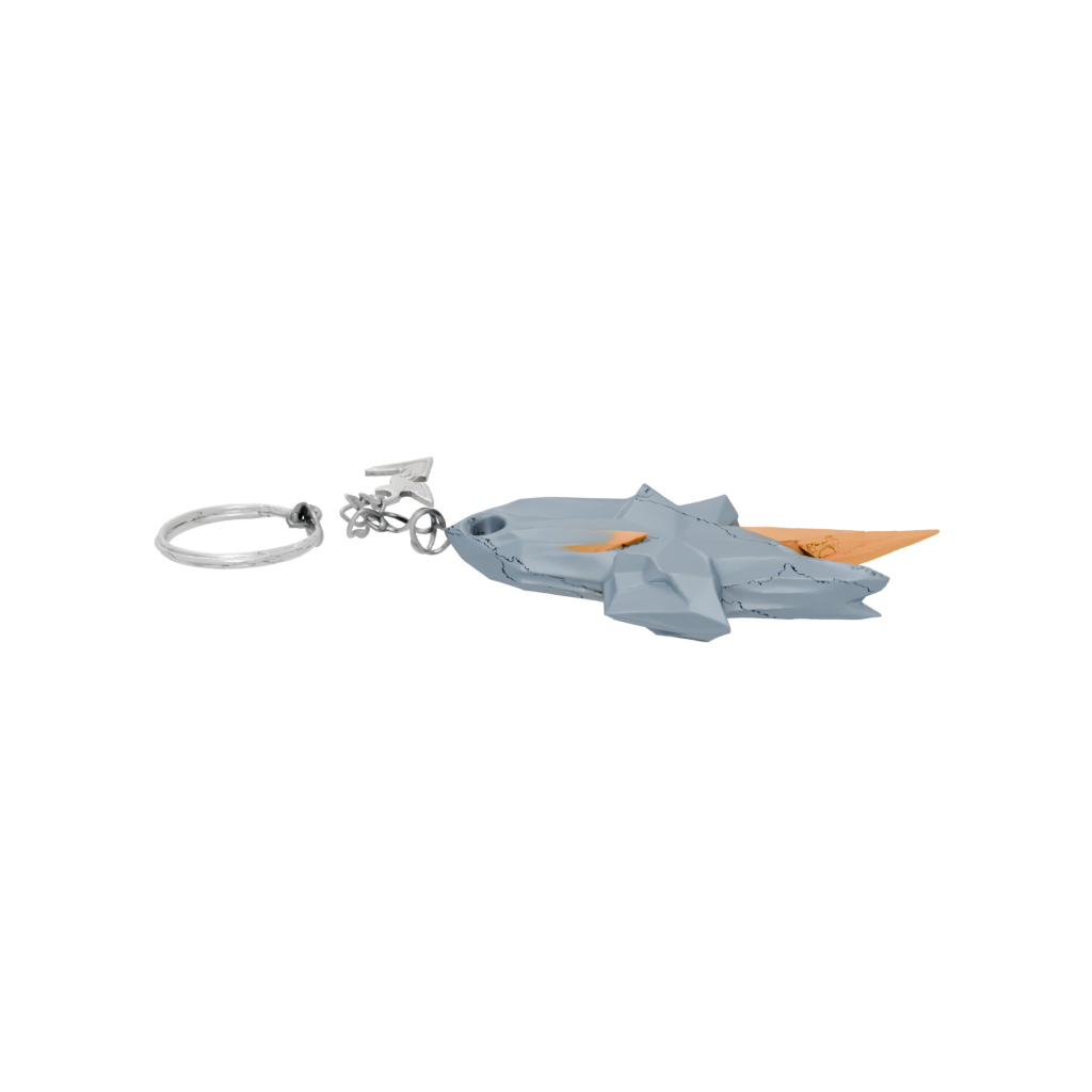 Low-Poly 3D Lightning Bolt Charm