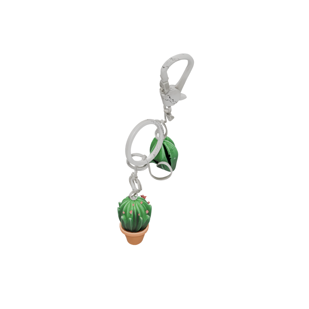 Low-Poly 3D Mini Cactus Charm