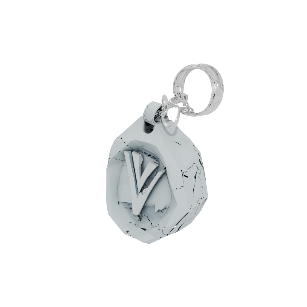 Low-Poly 3D Monogram Initial V