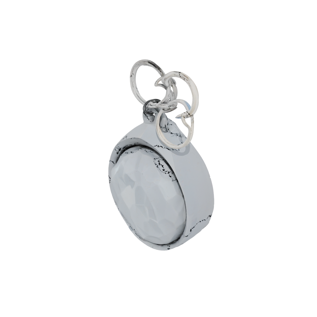 Low-Poly 3D Moon Crescent Charm