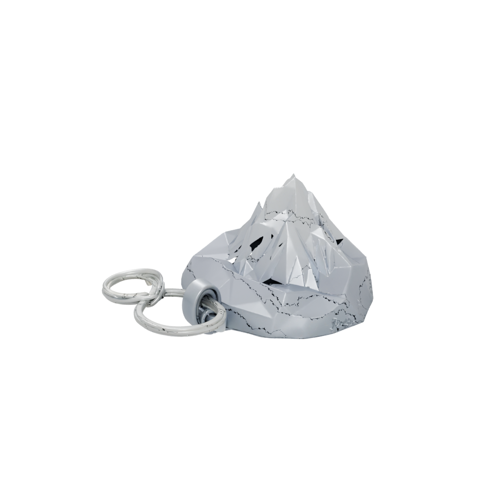 Low-Poly 3D Mountain Peak Charm