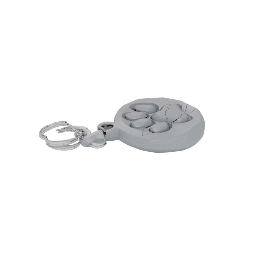 Low-Poly 3D Paw Print Charm