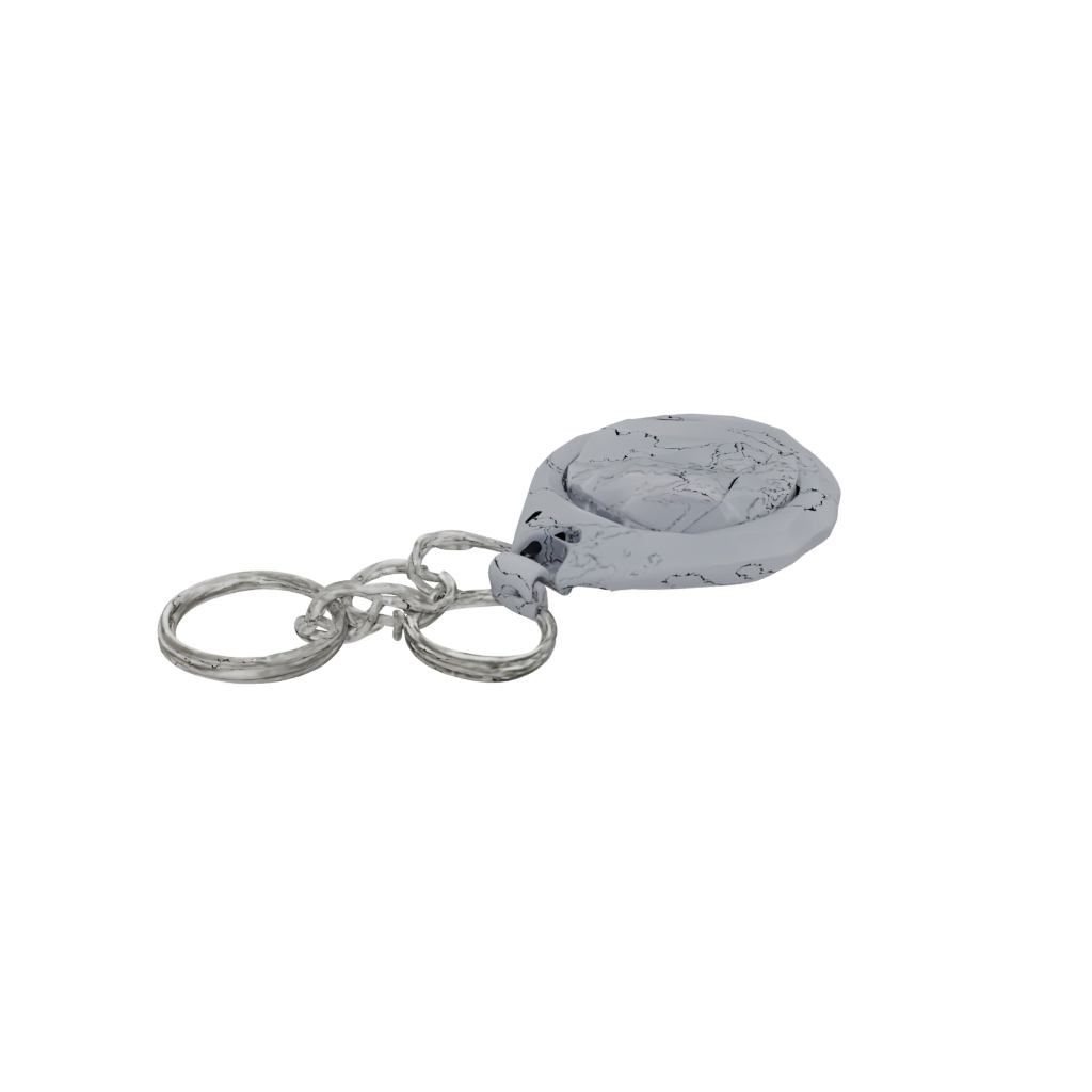 Low-Poly 3D Wave Charm