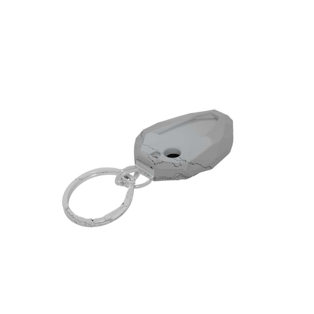 Low-Poly 3D Whistle Keyfob