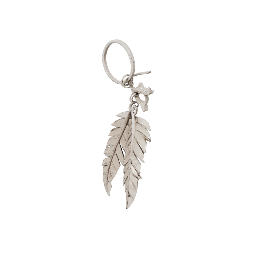 Low-Poly Feather Charm