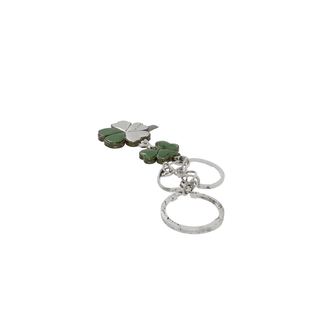 Low-Poly Four-Leaf Clover Charm