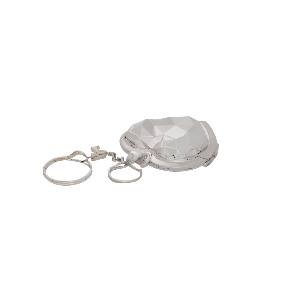 Low-Poly Heart Locket Charm