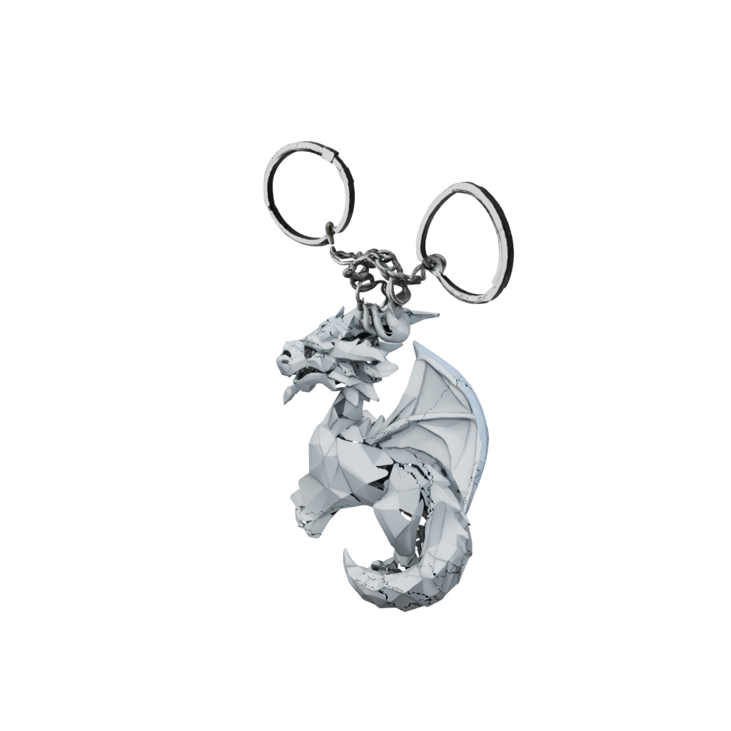 Low-Poly Mini Dragon Charm