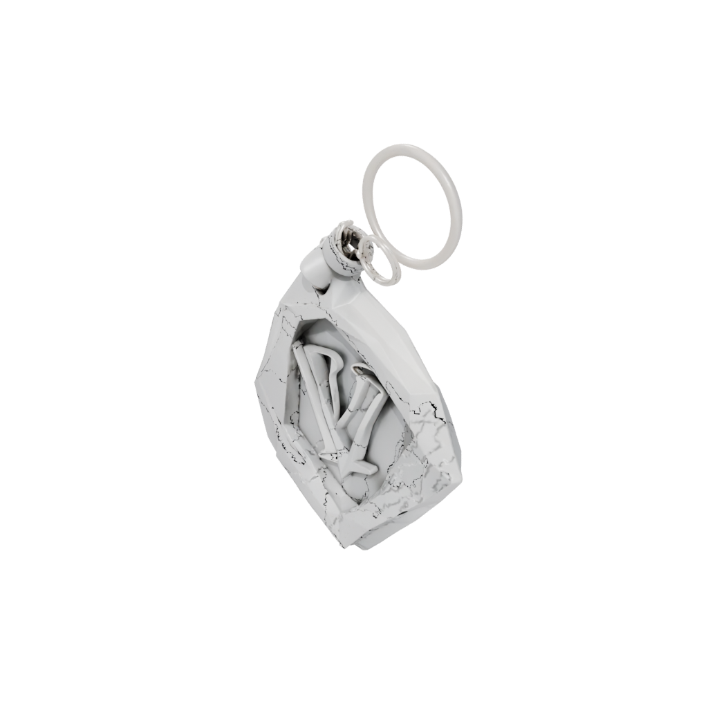 Low-Poly Monogram Initial V