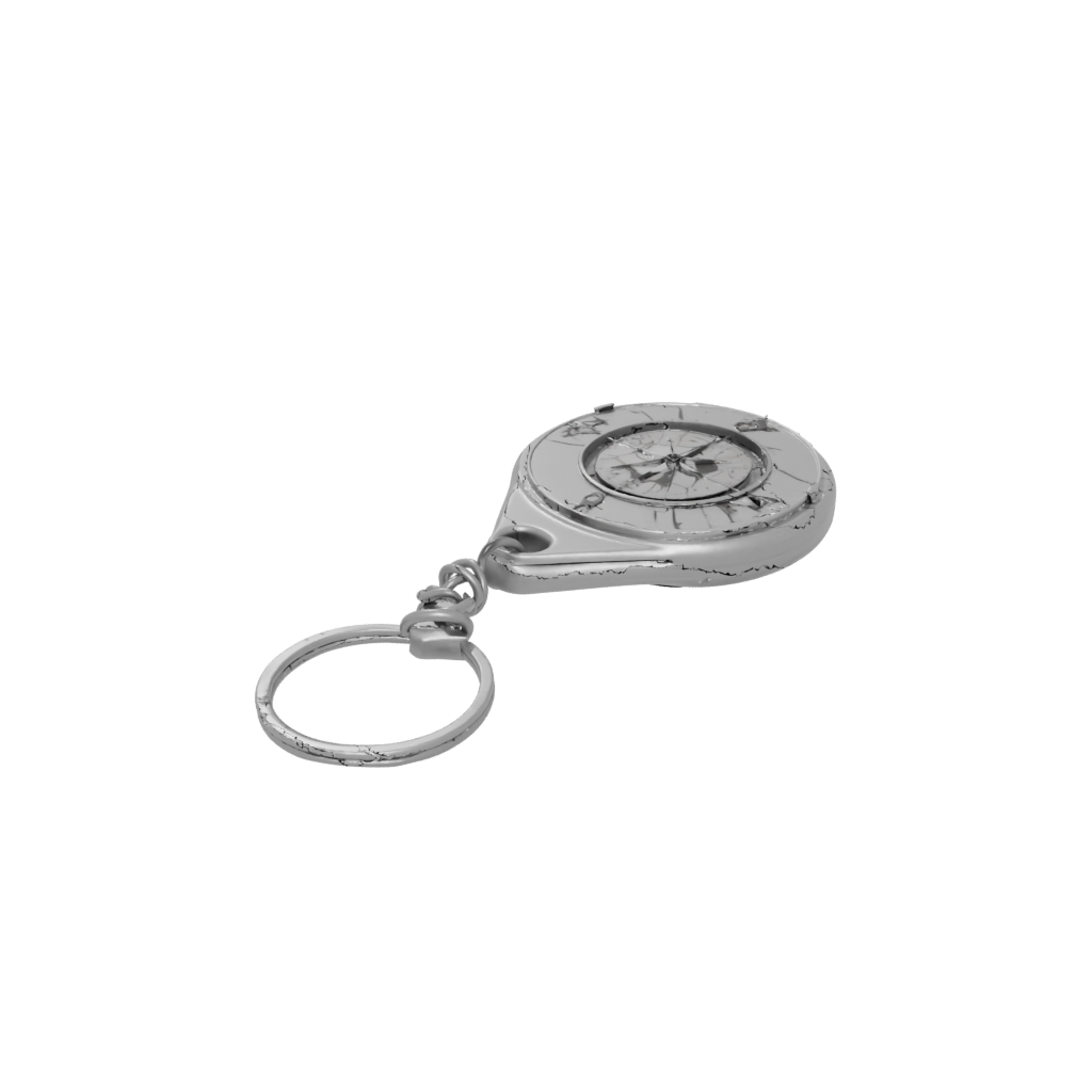 Low-Poly Layered Compass Charm