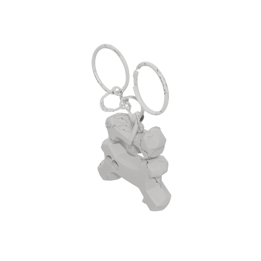 Low-Poly Layered Dog Bone Charm