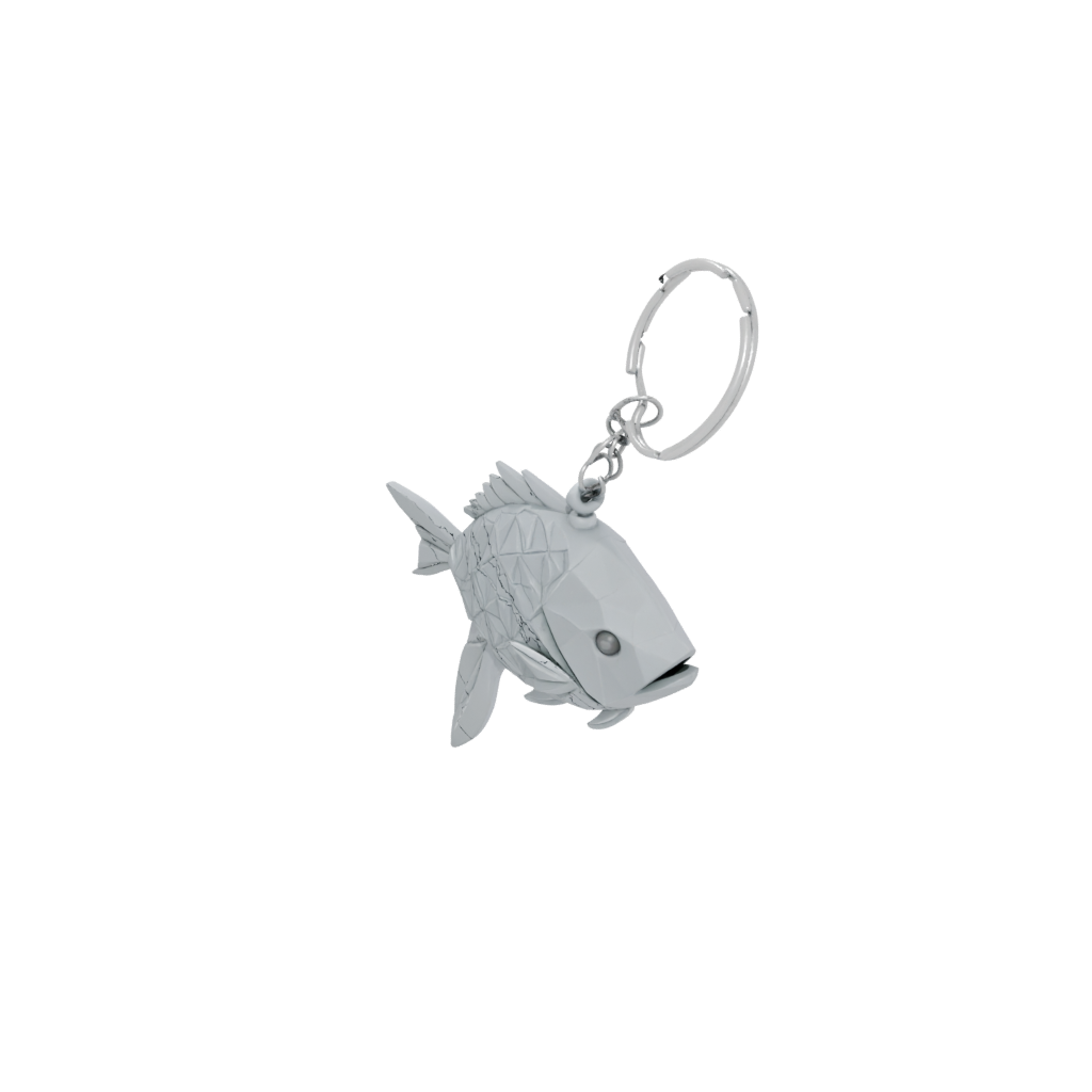 Low-Poly Layered Fish Charm