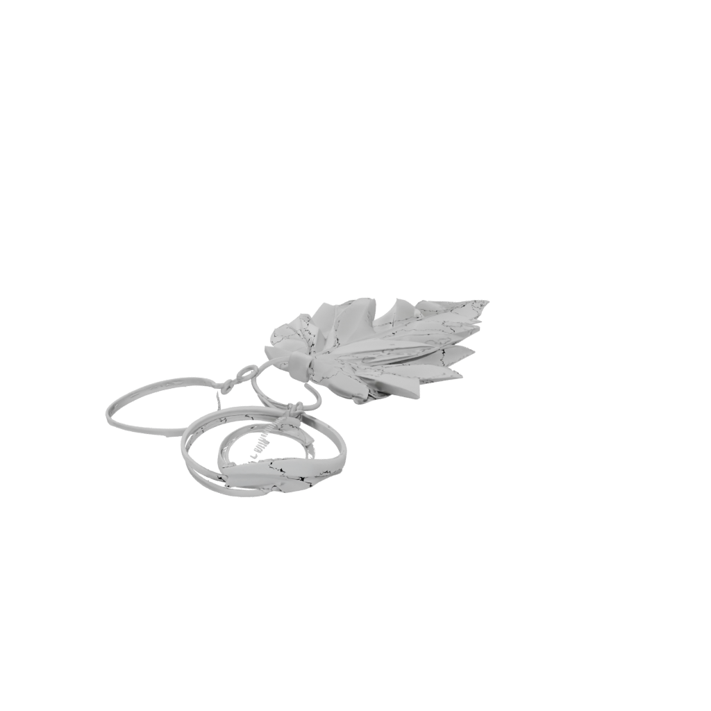 Low-Poly Layered Leaf Charm