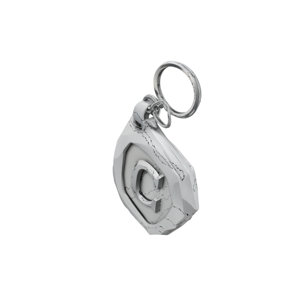 Low-Poly Layered Monogram Initial C