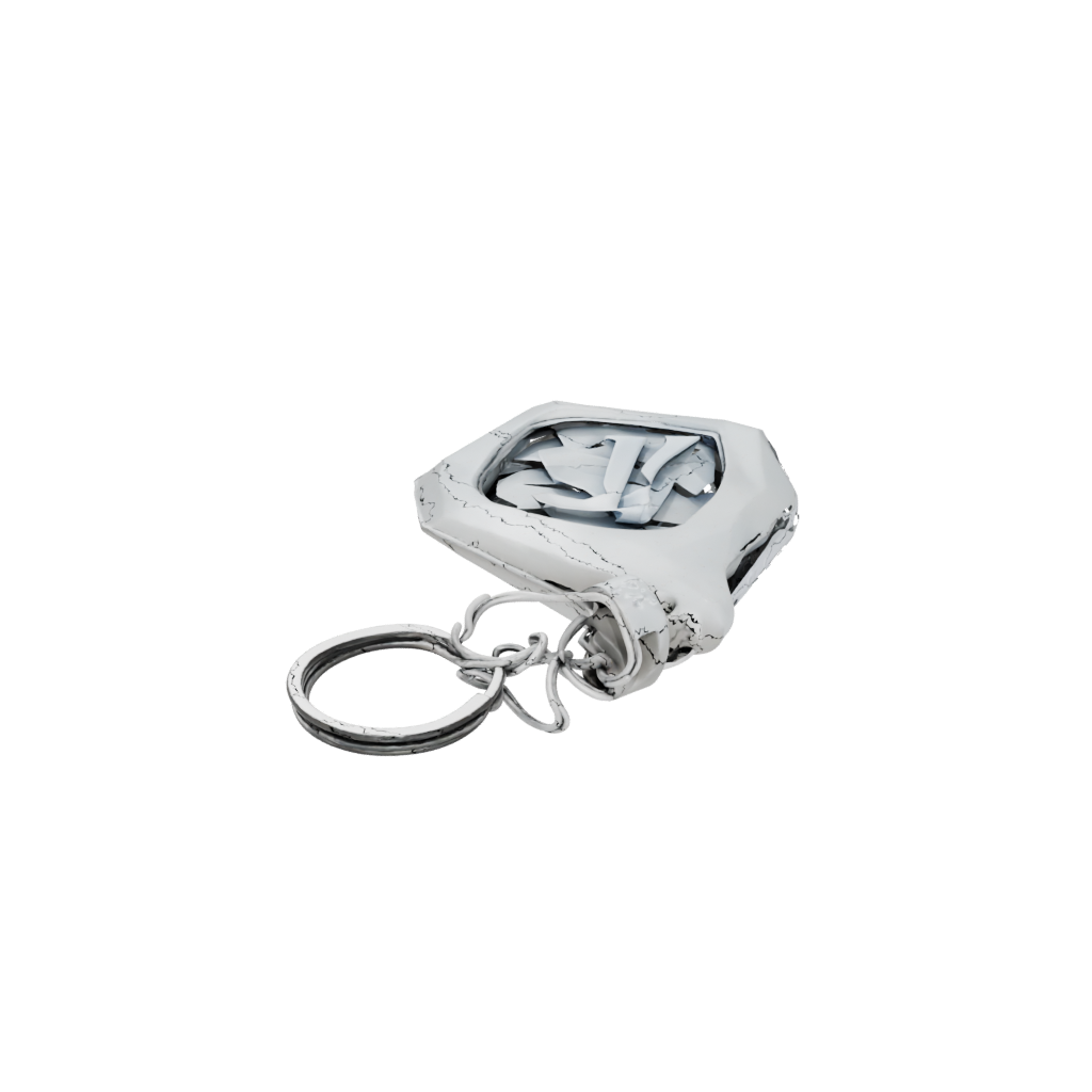 Low-Poly Layered Monogram Initial F